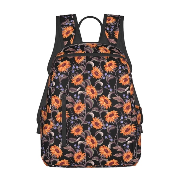 Disketp Sunflowers Mochila Ligera e Impermeable, Mochila de Día Resistente para Viajes, Senderismo y Uso Diario para Hombre y Mujer