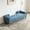 Blue + Chenille + Foam, variant on AUU 64.7" Corduroy Upholstered Storage Bench with Flip-Top, Armrests, Backrest & 2 Bolsters – Solid Rubberwood Legs, Accent Window Footrest for Living Room, Hallway, Entryway, or Bedroom