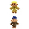 4 Inch Vintage Tiny Troll Dolls Colored Hair Figures Toys Yellow Blue Hair
