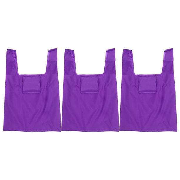 Large Capacity Outdoor Tote Bag For Women In Purple With Foldable Design And 3Pcs Option For Daily Life Use