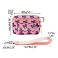 thumbnail image 2 of Hovmgk Portable Waterproof Wristlet Pouch, Bow Pattern with Clear Card Slot, Stylish Wristlet Bag, Waterproof Travel Pouch for Cards & ID, Versatile Use for Daily Commuting, Pink/Blue, 2 of 5