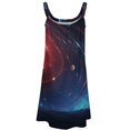 thumbnail image 4 of Galaxy Star Outer Space Women's Summer Dresses 2025 Beach Casual Sleeveless Floral Print Tank Loose Sundress, 4 of 8