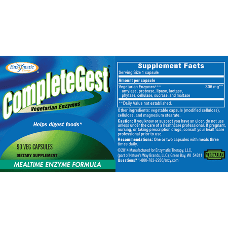 UPC 763948042395 product image for Enzymatic Therapy CompleteGest Vegetarian Capsules, 90 Ct | upcitemdb.com