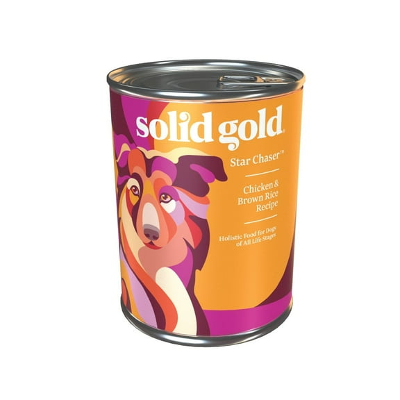 Solid Gold Star Chaser Wet Dog Canned Food, Chicken & Brown Rice Recipe With Vegetables, 13.2oz Can