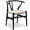 Black Ash Chair+ Natural Cord+white Cushion, variant on Polynices Mid Century Modern Wishbone Dining Armchair with Removable PU Cushion, Solid American Ash Wood Frame, Fully Assembled Indoor Kitchen Seating