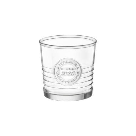 Bormioli Rocco Officina1825 Set 4 Bicchieri Da Acqua In Vetro Trasparente - Capacità 290 Ml, Lavabili In Lavastoviglie, Design Con Anelli