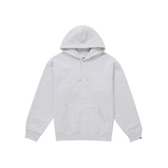 Supreme Men's Satin Applique Hooded Sweatshirt FW24 Heather Grey