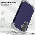 thumbnail image 4 of Dteck Case for Samsung Galaxy S24 FE,Three Layer Heavy Duty Shockproof Hybrid Hard Plastic Bumper Soft Silicone Rubber Drop Protective Cover Case for Galaxy S24 FE,Darkblue, 4 of 5