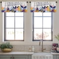 thumbnail image 4 of LALILO Kitchen Curtain Valance Watercolor Flowers Artwork Rod Pocket Window Curtain 52"x 18" Set of 2, 4 of 7