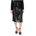 thumbnail image 1 of Michael Kors Womens Sequined A-line Skirt, black, M, 1 of 1