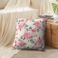 thumbnail image 4 of LALILO Throw Pillow Covers Floral With Roses Accent Art Artwork Cushion Cover 18" x 18", 2 Pack, 4 of 6