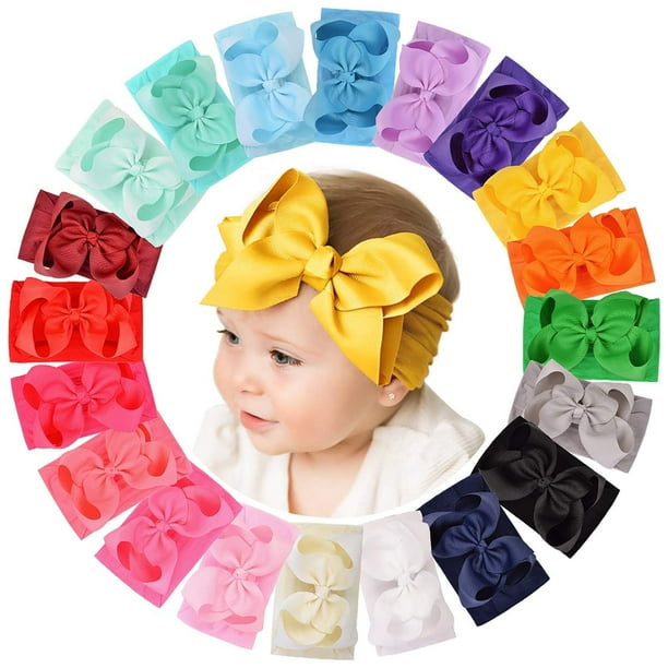 Hairband doboi, juego de lazos de nailon para bebés y niñas, 20 unidades