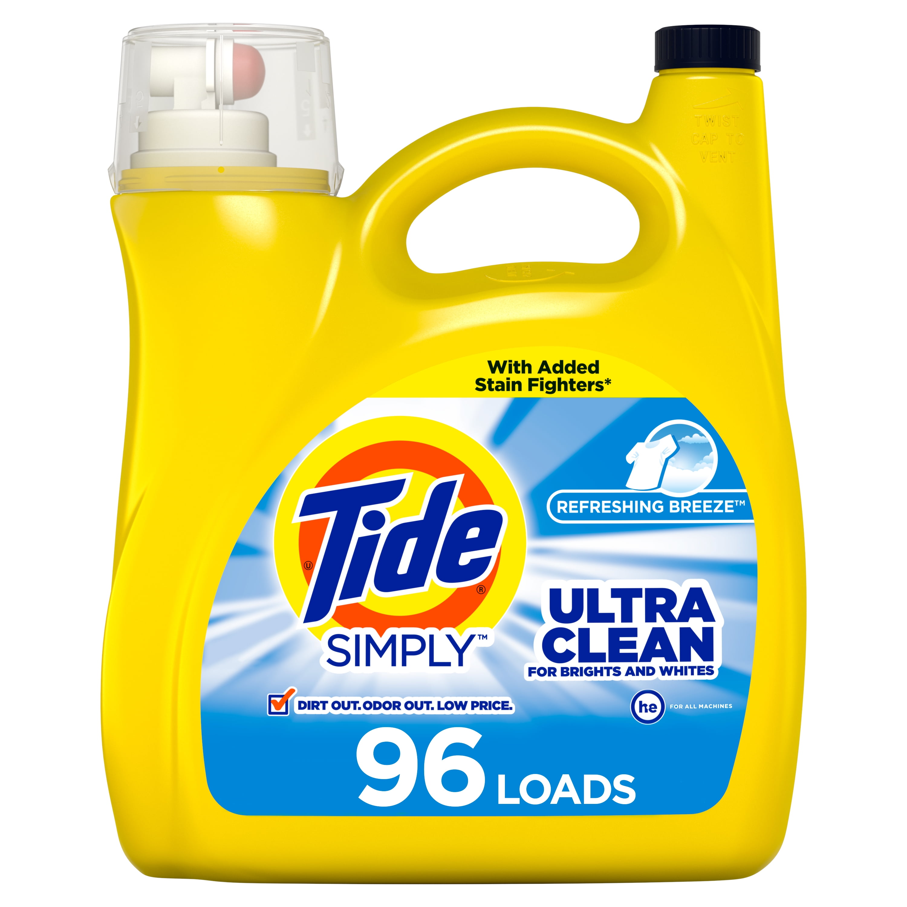 Tide Simply Refreshing Breeze, 96 Loads Liquid Laundry Detergent, 150