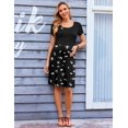 thumbnail image 3 of Ekouaer Nursing Dress Patchwork Knee Length Dress, 3 of 6