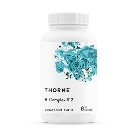 THORNE - B-Complex #12 - Vitamin B Complex with Active B12 and Folate - 60 Capsules