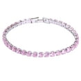 thumbnail image 2 of enjoywould Chic Bracelet Rhinestone Delicate Exquisite Multicolor Sparkling Dress-up Ravishing Tennis Bracelet Women Wrist Jewelry for Female, 2 of 5