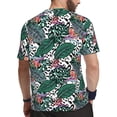 thumbnail image 2 of Wukai Tropical Leaves Print Men's Short-Sleeved Mesh T-Shirt,Quick-Dry Short Sleeve Workout T-Shirt-5X-Large, 2 of 8