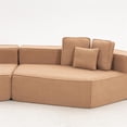thumbnail image 5 of Spaco Brown 181" Extra Large Teddy Sherpa Sofa, Modular, 9 Pillows Included, Vacuum-Compressed 72H Rebound, Flexible Layout, Spacious Rooms, 5 of 7