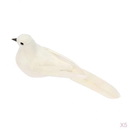 Nishiyuenyi 5Pieces Handmade Pigeon Dove Garden Lawn Backyard Home Decor Ornament Statue