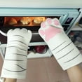 thumbnail image 3 of 1 PC Heat Resistant 480 ℉ Cat's Claw Creative Kitchen Potholders Baking Gloves, Comfortable Thickened Cotton Lining Anti-Scald Gloves, 3 of 6