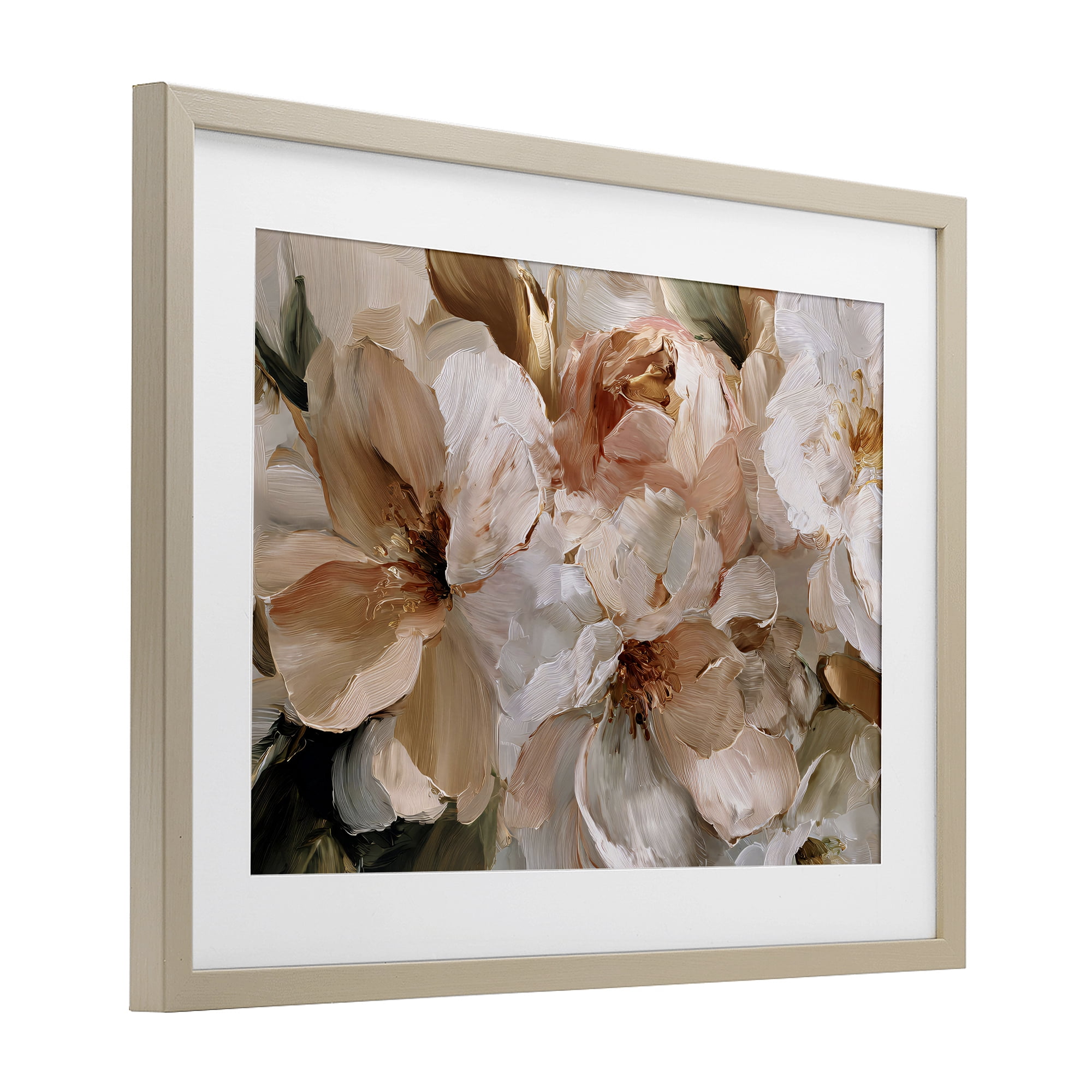 Stupell Industries Pink Brushstroke Petals Birch Framed Print Under Glass, design by Jacky Ngan