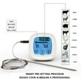 thumbnail image 2 of Digital Meat Thermometer, Food Thermometer for Oven Grill Kitchen, Thermometer for Cooking with 1 Stainless Steel Probe and Timer, Outdoor Kitchen Accessories, 2 of 7