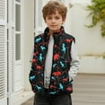 thumbnail image 6 of Xoenoiee Dinosaur Print Sleeveless Outerwear Warm Fleece Vest for Boys Kids Zipper Coats with Pockets Winter Spring Fall Jacket Jogging Yoga Fleece Vest, Size 2T, 6 of 7