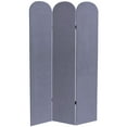 6 ft. Classic Arch Velvet Room Divider Lilac 3 Panel