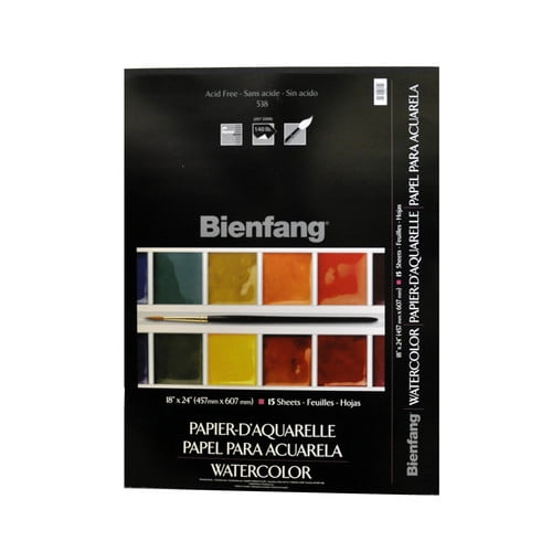 Photo 1 of SPEEDBALL ART PRODUCTS 285461 BIENFANG 538 PH NEUTRAL WATERCOLOR PAD 140LB 15 SHEET 18X24