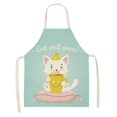 thumbnail image 1 of Kitchen Apron Cartoon Cat Print Sleeveless Colorful Apron Dinner Party Cooking Apron Adult Baking Accessories Delantal Cocina, 1 of 7