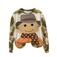 thumbnail image 2 of Inverlee Womens Thanksgiving Sweatshirts Plus Size Turkey Pumpkin Print Sweatshirt Fall Long Sleeve Work Shirts Round Neck Dressy Casual Pullover Tops, 2 of 9