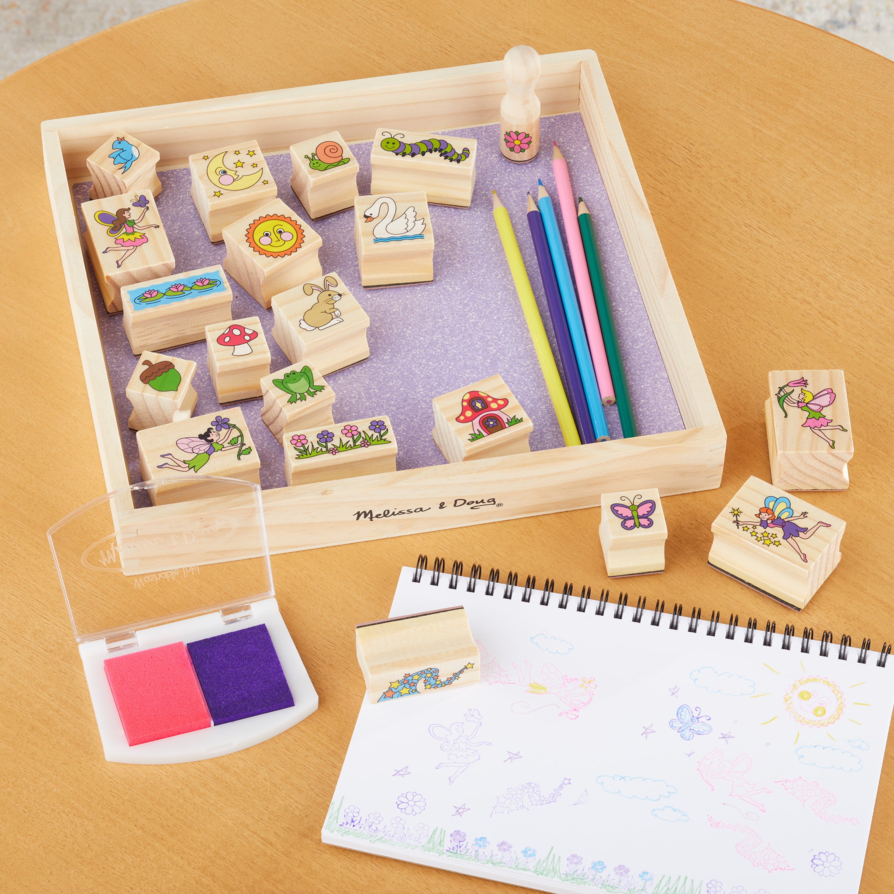 Melissa & Doug Stamp-a-Scene Wooden Stamp Set: Farm - 20