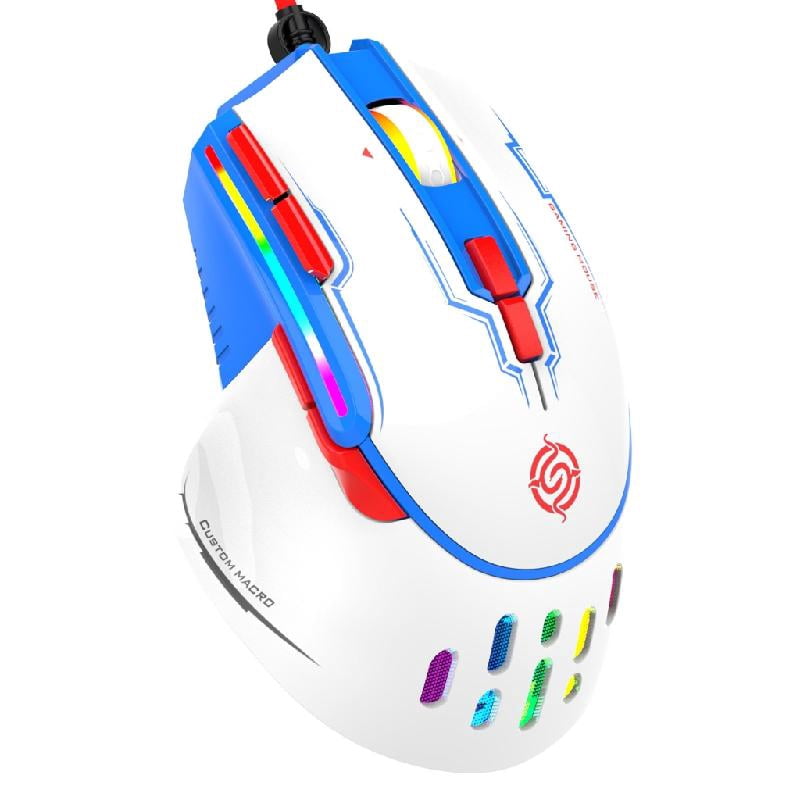 Zeiwohndc RGB USB Wired Gaming Mouse Macro Programming 6400DPI 9 Buttons Programmable