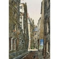 thumbnail image 2 of Henri Berthaut 11x14 Black Ornate Wood Framed Double Matted Museum Art Print Titled: The Rue De Nevers. (1913), 2 of 5