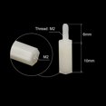 thumbnail image 2 of Uxcell M2x10+6mm Nylon Hex Spacer Standoffs PCB Standoff Screws Nuts, 1Set/100Pcs, 2 of 5