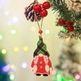 thumbnail image 2 of Christmas Gnome Wooden Hanging Ornament – Handmade Santa Claus Tree Decoration with Twine for Holiday Party Decor, 2 of 5