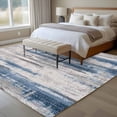 thumbnail image 4 of 6'x9' Area Rugs, Vintage Blue Grey Indoor Outdoor Area Rug for Living Room Bedroom, Modern Retro Abstract Art Washable Bathroom Rugs Kitchen Floor Carpet Mats Home Decor Aesthetic, 4 of 8