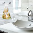 thumbnail image 6 of Haosy 2 Pack Kitchen Wash Cloths with Hanging Loops Absorbent Absorbent Quick Drying Hand Towels, Happy Corgi and Sunflowers, 6 of 7