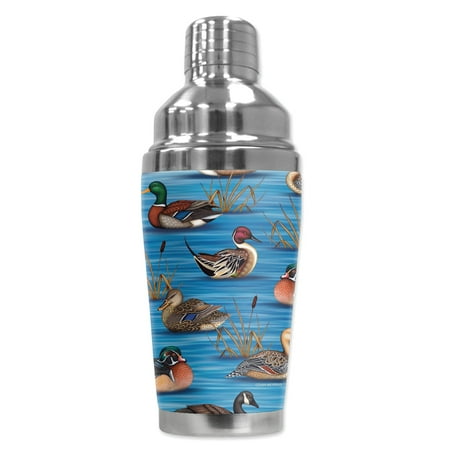 

Mugzie brand 16-Ounce Cocktail Shaker with Insulated Wetsuit Cover - Ducks II