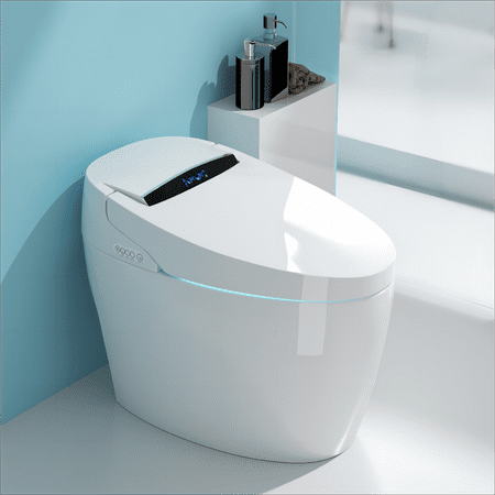 UKEEP Elongated one-piece Smart Toilet with Advance Bidet And Soft Closing Seat, Auto Dual Flush, UV-LED Sterilization, Heated Seat, Warm Water and Dry