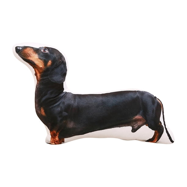 Cojín de peluche 3D con forma de animalito, muñeco de peluche adorable y lindo. Negro