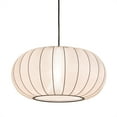 thumbnail image 3 of Henn&Hart Translucent Polyester White Saucer Pendant, 3 of 5