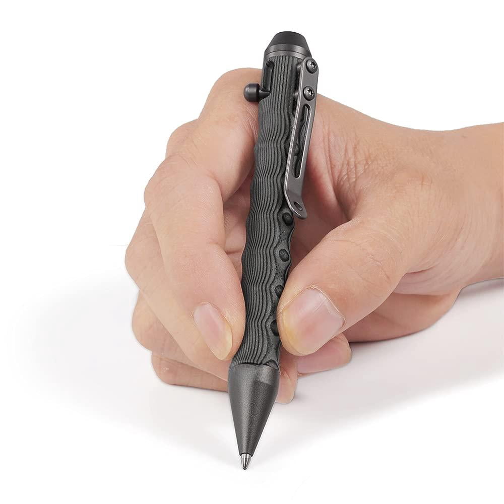 4.5 Inch Bolt Action Refillable Touch Screen Ballpoint Pen Grey/Black