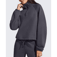 thumbnail image 6 of G4Free Flurrylux Womens Sweatshirts Fleece Lined Half Zip Mock Neck Cropped Pullover Winter Fashion Outfits Clothes, 6 of 7