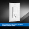 thumbnail image 4 of [2 Pack] BESTTEN Combination Wall Light Switch and Decor Receptacle, Single Pole Paddle Rocker Swit, 4 of 7