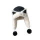 thumbnail image 5 of Gorro de invierno jinwen con orejas de animal y protección para las orejas Negro, 5 of 8