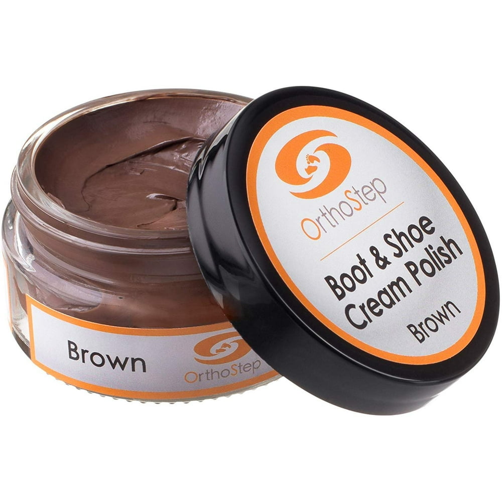 OrthoStep Brown Shoe Polish Brown Boot Polish Brown Shoe Cream - Walmart.com - Walmart.com