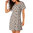 thumbnail image 2 of Fotbe Cute Rabbit Bata de Dormir para Mujer con Estampado, Camisón de Algodón de Manga Corta, Ropa de Dormir Casual, 2 of 6