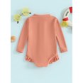 thumbnail image 2 of Bslissey Toddler Baby Girls Rash Guard Swimsuit Solid Color Long Sleeve Ruffles Romper Swimwear 6M 12M 18M 24M 3T 4T Kids Casual Zipper Bathing Suit Summer Beach Wear, 2 of 9