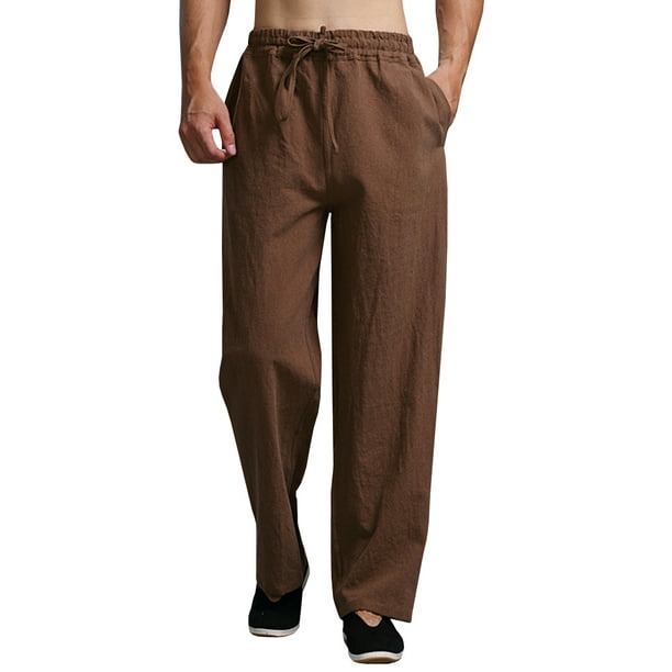 mens linen beach pants